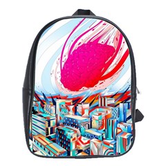 Artistic Psychedelic Art School Bag (large)