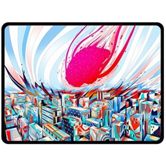 Artistic Psychedelic Art Fleece Blanket (large) by Modalart