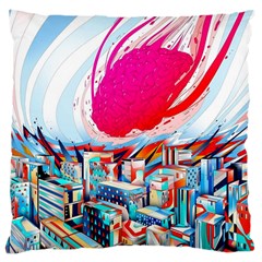 Artistic Psychedelic Art Large Cushion Case (two Sides) by Modalart