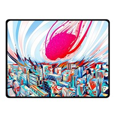 Artistic Psychedelic Art Two Sides Fleece Blanket (small) by Modalart