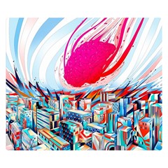 Artistic Psychedelic Art Two Sides Premium Plush Fleece Blanket (small) by Modalart