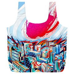 Artistic Psychedelic Art Full Print Recycle Bag (xxl)