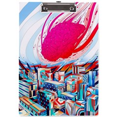 Artistic Psychedelic Art A4 Acrylic Clipboard by Modalart