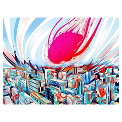 Artistic Psychedelic Art Two Sides Premium Plush Fleece Blanket (extra Small) by Modalart