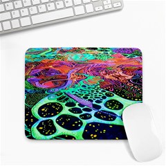 Psychedelic Blacklight Drawing Shapes Art Small Mousepad by Modalart