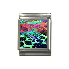 Psychedelic Blacklight Drawing Shapes Art Italian Charm (13mm) by Modalart