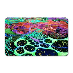 Psychedelic Blacklight Drawing Shapes Art Magnet (rectangular) by Modalart