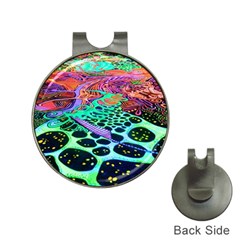 Psychedelic Blacklight Drawing Shapes Art Hat Clips With Golf Markers by Modalart