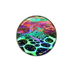 Psychedelic Blacklight Drawing Shapes Art Hat Clip Ball Marker by Modalart