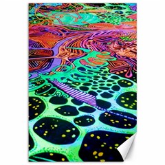 Psychedelic Blacklight Drawing Shapes Art Canvas 12  X 18 