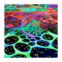 Psychedelic Blacklight Drawing Shapes Art Medium Glasses Cloth by Modalart