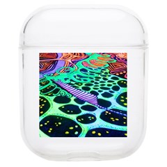 Psychedelic Blacklight Drawing Shapes Art Airpods 1/2 Case by Modalart