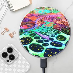 Psychedelic Blacklight Drawing Shapes Art Wireless Fast Charger(white) by Modalart