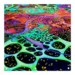 Psychedelic Blacklight Drawing Shapes Art Banner And Sign 3  X 3  by Modalart