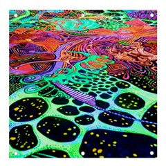 Psychedelic Blacklight Drawing Shapes Art Banner And Sign 4  X 4  by Modalart