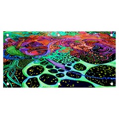 Psychedelic Blacklight Drawing Shapes Art Banner And Sign 6  X 3  by Modalart