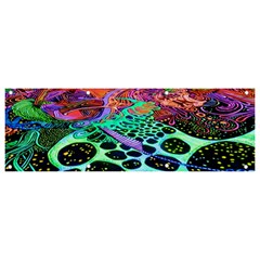 Psychedelic Blacklight Drawing Shapes Art Banner And Sign 9  X 3  by Modalart