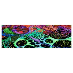 Psychedelic Blacklight Drawing Shapes Art Banner And Sign 12  X 4  by Modalart