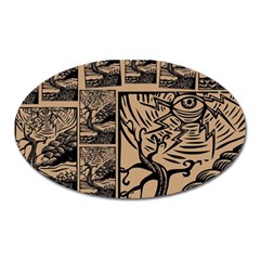 Artistic Psychedelic Oval Magnet by Modalart