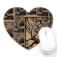 Artistic Psychedelic Heart Mousepad by Modalart