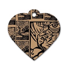 Artistic Psychedelic Dog Tag Heart (one Side) by Modalart