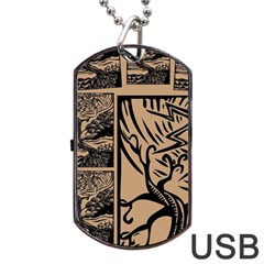 Artistic Psychedelic Dog Tag Usb Flash (two Sides) by Modalart