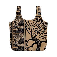 Artistic Psychedelic Full Print Recycle Bag (m) by Modalart