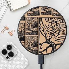 Artistic Psychedelic Wireless Fast Charger(black) by Modalart