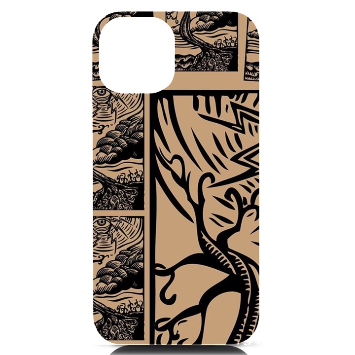 Artistic Psychedelic iPhone 14 Black UV Print Case