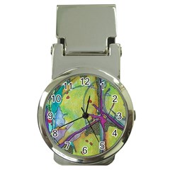 Green Peace Sign Psychedelic Trippy Money Clip Watches