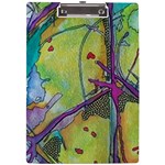 Green Peace Sign Psychedelic Trippy A4 Acrylic Clipboard Front