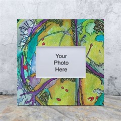 Green Peace Sign Psychedelic Trippy White Box Photo Frame 4  X 6  by Modalart