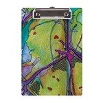 Green Peace Sign Psychedelic Trippy A5 Acrylic Clipboard Front