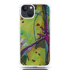 Green Peace Sign Psychedelic Trippy Iphone 13 Tpu Uv Print Case by Modalart