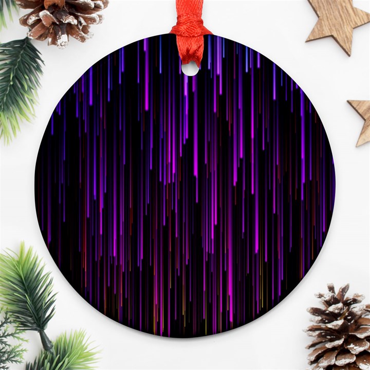 Stars Are Falling Electric Abstract Ornament (Round)