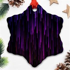 Stars Are Falling Electric Abstract Ornament (snowflake) by Modalart