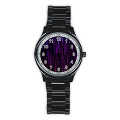 Stars Are Falling Electric Abstract Stainless Steel Round Watch by Modalart