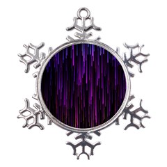 Stars Are Falling Electric Abstract Metal Large Snowflake Ornament by Modalart