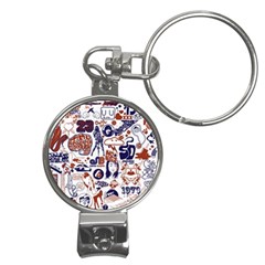 Artistic Psychedelic Doodle Nail Clippers Key Chain by Modalart