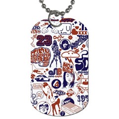 Artistic Psychedelic Doodle Dog Tag (one Side) by Modalart