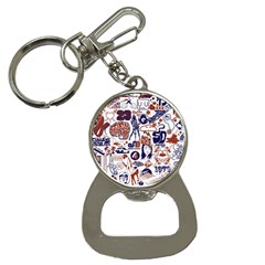 Artistic Psychedelic Doodle Bottle Opener Key Chain