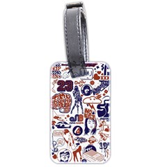 Artistic Psychedelic Doodle Luggage Tag (two Sides)