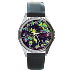 Artistic Psychedelic Abstract Round Metal Watch