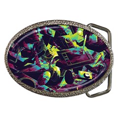 Artistic Psychedelic Abstract Belt Buckles