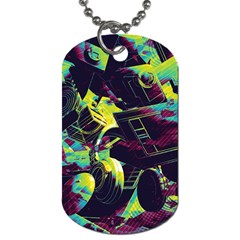 Artistic Psychedelic Abstract Dog Tag (one Side)