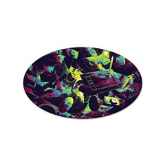 Artistic Psychedelic Abstract Sticker Oval (100 Pack) by Modalart