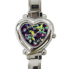 Artistic Psychedelic Abstract Heart Italian Charm Watch