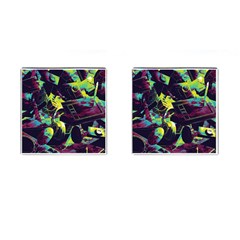 Artistic Psychedelic Abstract Cufflinks (Square)