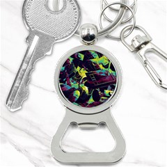 Artistic Psychedelic Abstract Bottle Opener Key Chain by Modalart