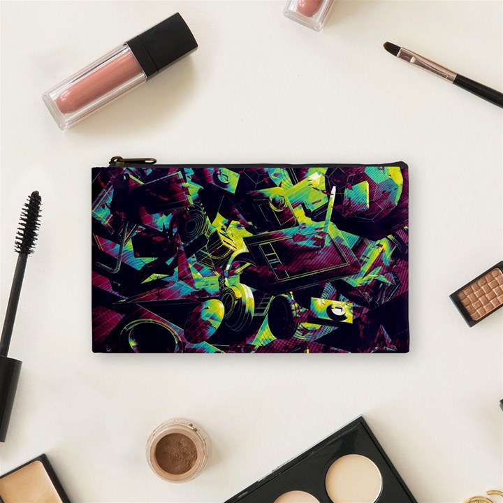 Artistic Psychedelic Abstract Cosmetic Bag (Small)